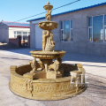 Antique Children and Lions marble outdoor fountain